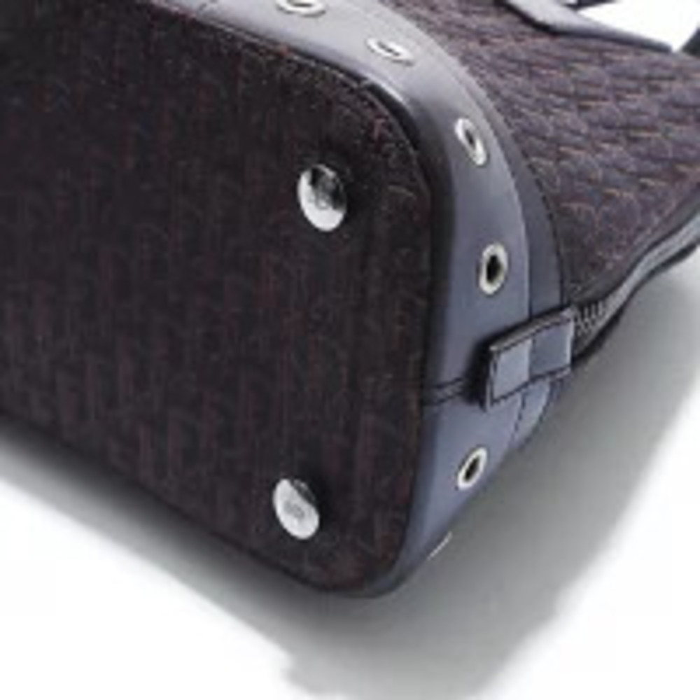Christian Dior Canvas Boston Handbag Brown - Picture 6 of 13